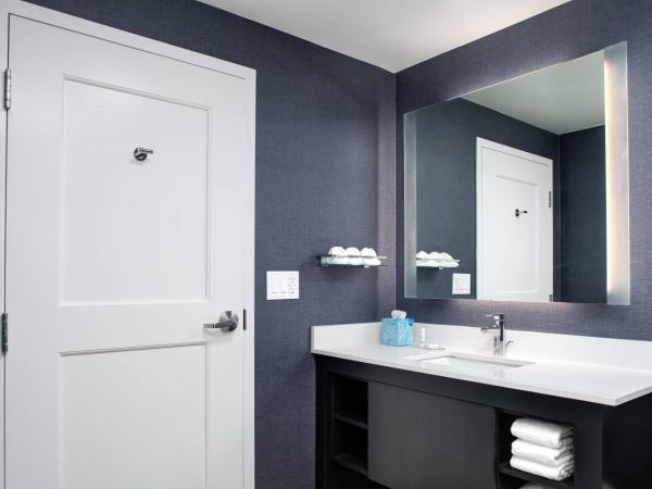 Residence Inn by Marriott Toronto Mississauga West : photo 7 de la chambre suite 1 chambre avec 1 lit king-size et canapé-lit