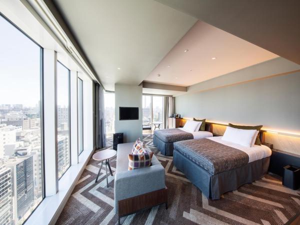 SHIBUYA STREAM HOTEL formerly Shibuya Stream Excel Hotel Tokyu : photo 1 de la chambre chambre lits jumeaux supérieure d'angle - lit d'appoint pour plus de 3 adultes - vue sur ville