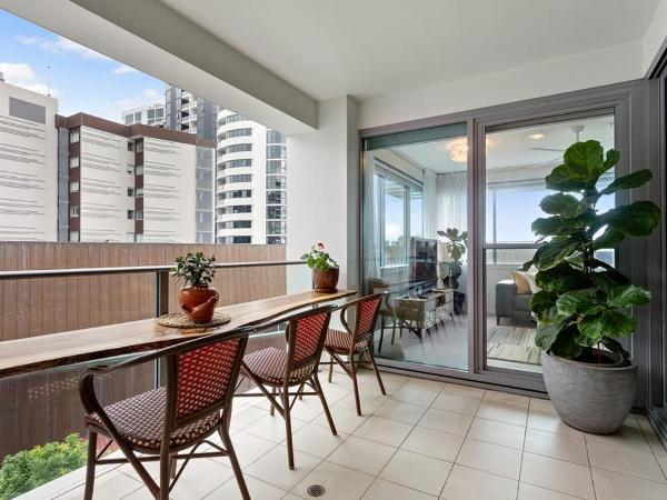 Link Portside Wharf Apartment Hotel : photo 3 de la chambre one bedroom deluxe queen apartment with river view