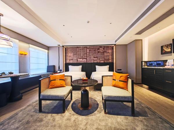广州萝岗科学城骑士物语酒店Arthur Hotel Luogang Guangzhou-Free Shuttle Bus For Canton Fair : photo 9 de la chambre chambre lits jumeaux deluxe