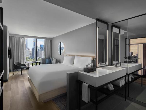 AC Hotel by Marriott Melbourne Southbank : photo 4 de la chambre superior, guest room, 1king, urban view