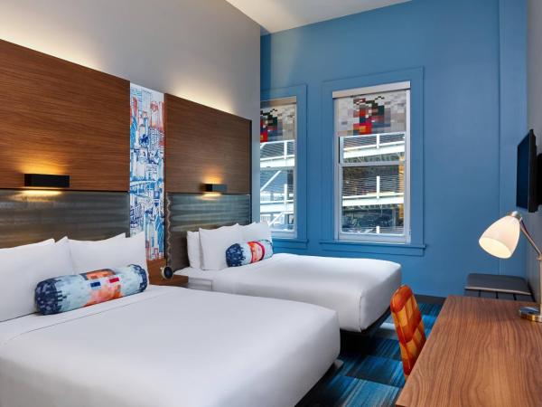 Aloft Houston Downtown : photo 1 de la chambre aloft, chambre d'hôtes, 2 lits queen-size