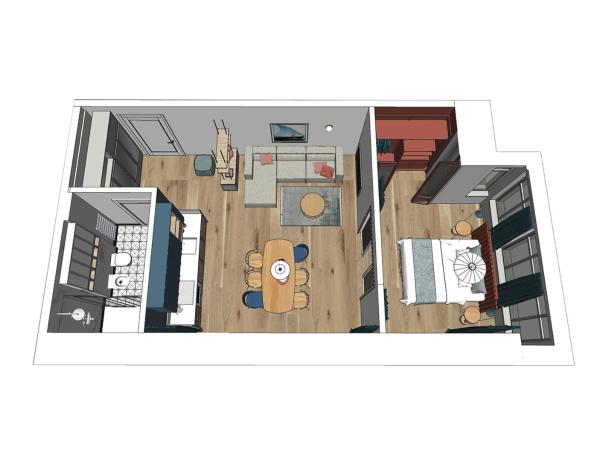 Baltic Wave Boutique Apartments with sauna and gym : photo 4 de la chambre suite lit king-size