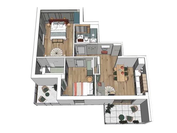Baltic Wave Boutique Apartments with sauna and gym : photo 4 de la chambre two-bedroom superior suite with balcony