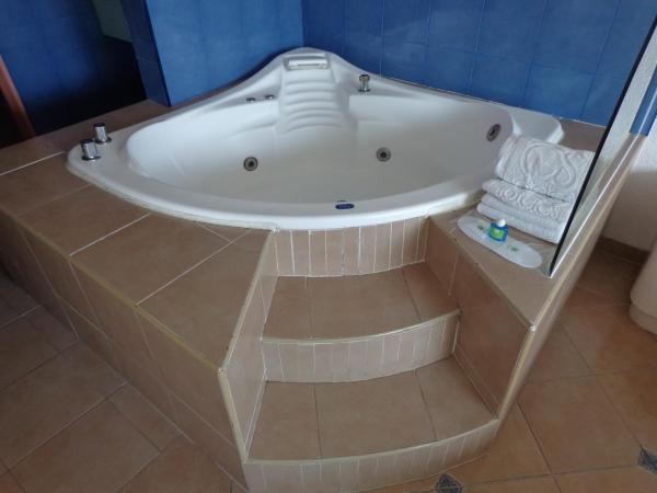 GS Cuernavaca Drive Inn - Adults Only : photo 6 de la chambre chambre lit king-size avec baignoire spa