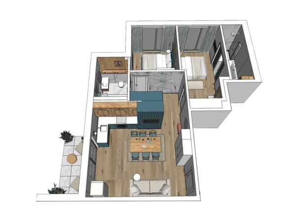 Baltic Wave Boutique Apartments with sauna and gym : photo 3 de la chambre two-bedroom superior suite with patio