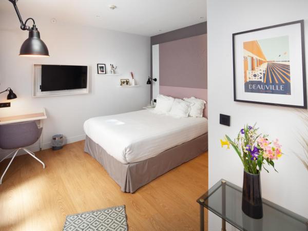 Hôtel Vendome Saint-Germain : photo 1 de la chambre chambre lit king-size avec douche accessible en fauteuil roulant - adaptée aux personnes à mobilité réduite