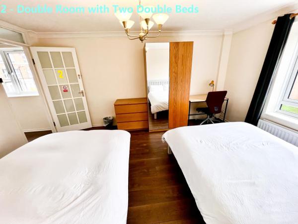 Centel - Excellent Stay in London Zone 1 : photo 2 de la chambre chambre double avec 2 lits doubles