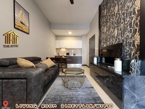 Attic Home Melaka Silverscape Residence & Jonker : photo 8 de la chambre dual key [2hall&4room] premium family suite (private bathtub and sea view)