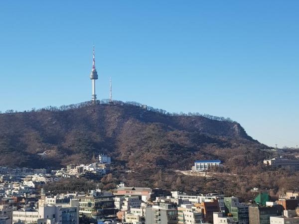 Myeongdong Merlin Hotel : photo 6 de la chambre chambre double - vue sur montagne