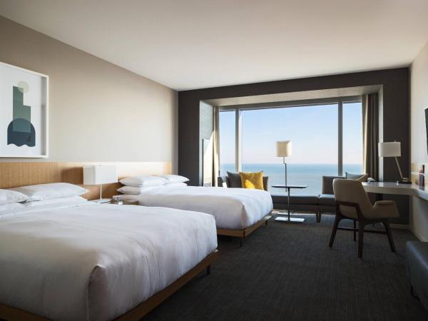 Marriott Marquis Chicago : photo 2 de la chambre chambre avec 2 lits queen-size - vue sur lac