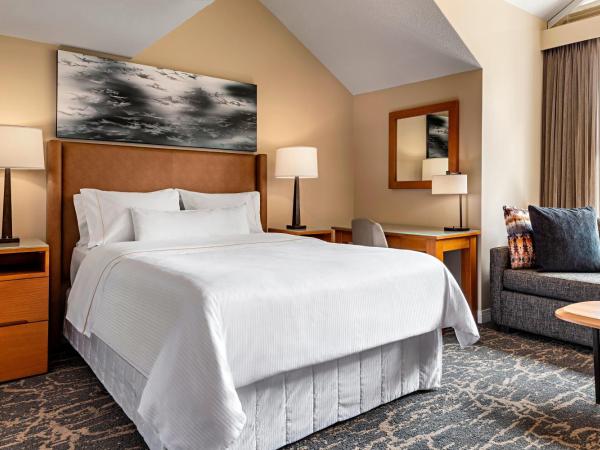 The Westin Resort & Spa, Whistler : photo 1 de la chambre suite studio avec 1 lit queen-size, canapé-lit et cheminée