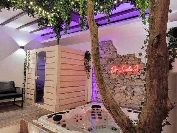 Grenoble LA SUITE 2 spa jaccuzzi et sauna privatif : photo 7 de la chambre suite deluxe avec baignoire spa