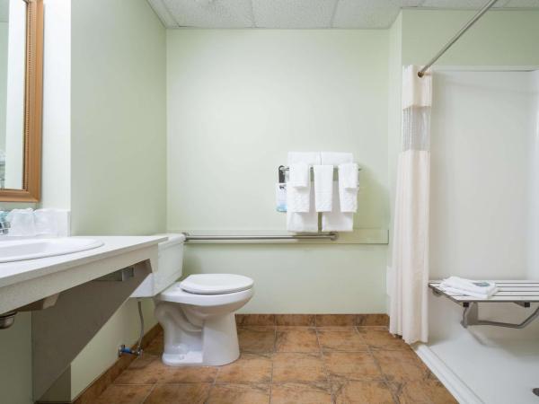 Service Plus Inns and Suites Calgary : photo 1 de la chambre chambre lit king-size avec douche à l'italienne - accessible aux personnes à mobilité réduite/non-fumeurs