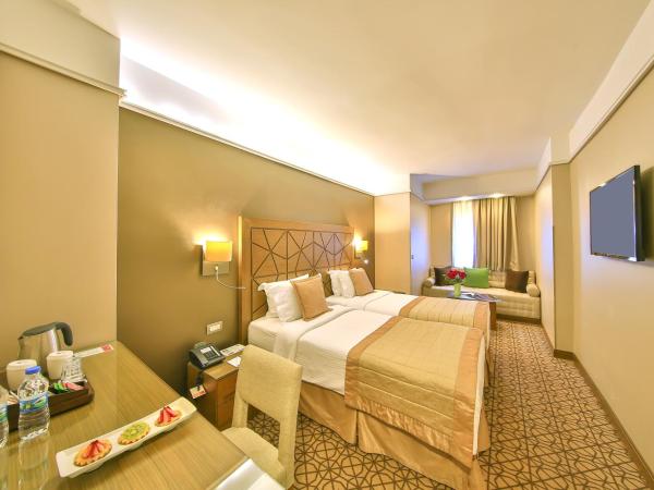 Ramada By Wyndham İstanbul Taksim : photo 1 de la chambre chambre lits jumeaux supérieure avec canapé-lit