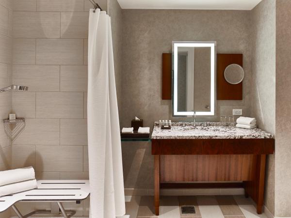 Renaissance Atlanta Midtown Hotel : photo 4 de la chambre chambre lit king-size avec douche accessible en fauteuil roulant - adaptée aux personnes à mobilité réduite