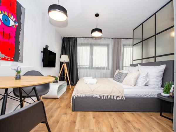 InPoint Apartments G13 near Old Town & Kazimierz : photo 1 de la chambre studio avec balcon 