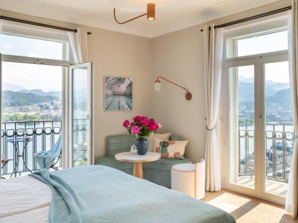 Art Deco Hotel Montana Luzern : photo 1 de la chambre grande chambre deluxe - vue sur lac