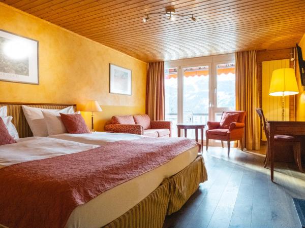 Hotel Silberhorn - Residences & Spa Wengen : photo 4 de la chambre chambre familiale - vue sur la jungfrau