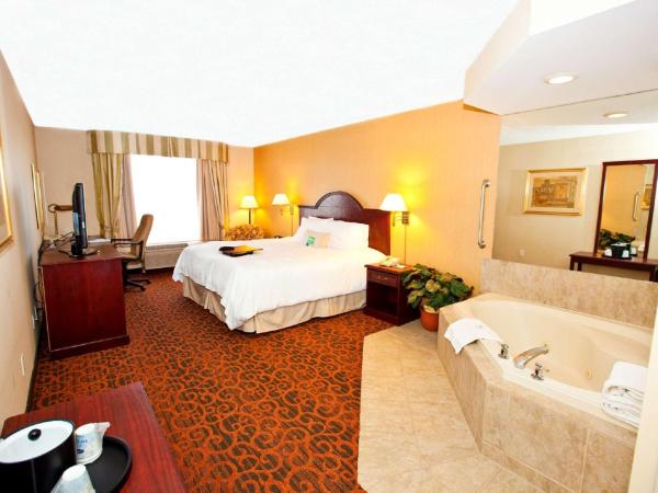 Hampton Inn Toronto-Mississauga West : photo 2 de la chambre chambre lit king-size avec baignoire spa
