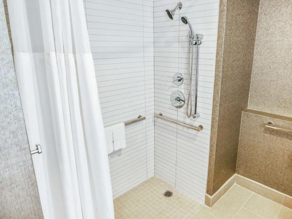 Hilton Dallas-Park Cities : photo 8 de la chambre chambre 2 lits queen-size avec douche accessible en fauteuil roulant - adaptée aux personnes à mobilité réduite