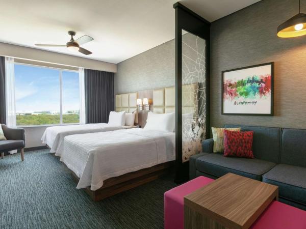 Homewood Suites By Hilton Monterrey Apodaca : photo 1 de la chambre studio avec 2 lits queen-size - non-fumeurs
