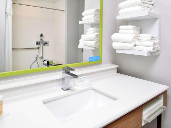Hampton Inn Tampa Downtown Channel District : photo 3 de la chambre chambre lit king-size avec douche accessible en fauteuil roulant -adaptée aux personnes à mobilité réduite/malentendantes - non-fumeurs