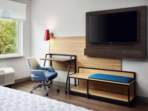 Tru By Hilton Atlanta Northlake Parkway, Ga : photo 4 de la chambre chambre lit king-size avec douche accessible en fauteuil roulant - adaptée aux personnes à mobilité réduite