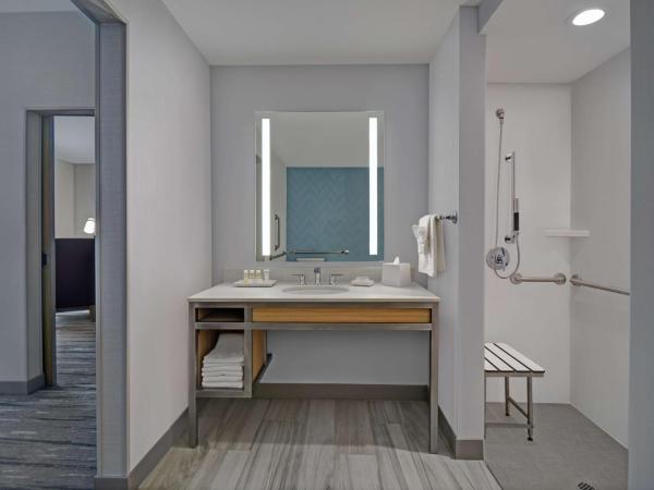 Hilton Garden Inn Houston Medical Center, TX : photo 2 de la chambre chambre lit king-size avec baignoire accessible aux personnes à mobilité réduite