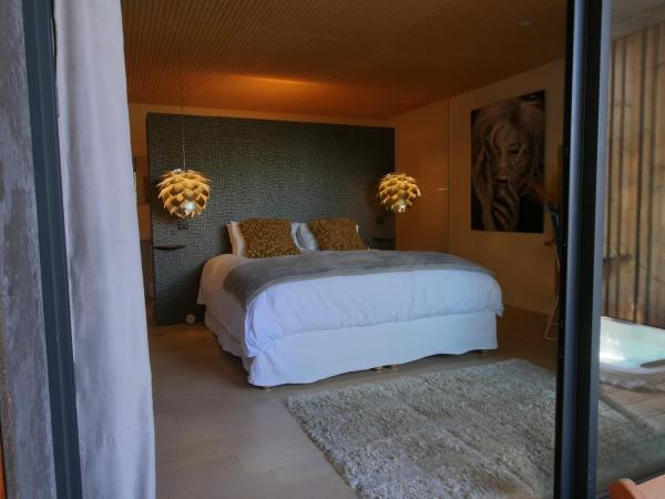Bien Loin d'Ici Spa B&B : photo 8 de la chambre chambre lit king-size avec baignoire spa