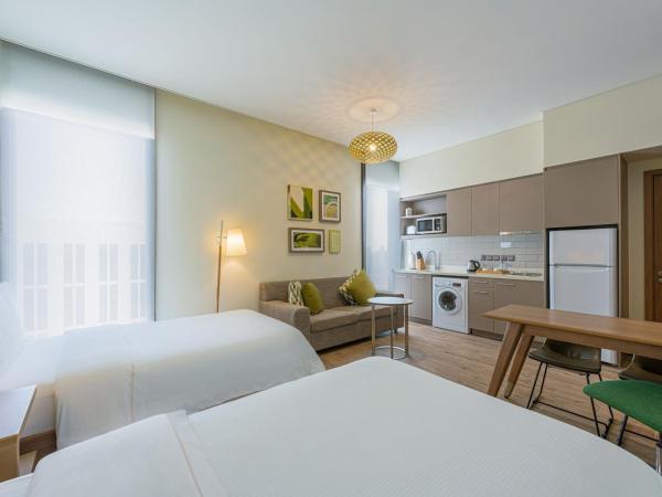 Element Me'aisam, Dubai : photo 3 de la chambre superior studio apartment – twin bed (complimentary breakfast & shuttle to sobha realty metro station, jbr beach & mall of the emirates)