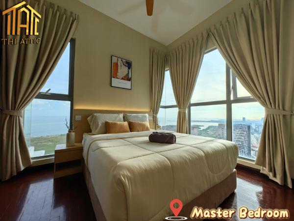 Attic Home Melaka Silverscape Residence & Jonker : photo 5 de la chambre dual key [2hall&4room] premium family suite (private bathtub and sea view)