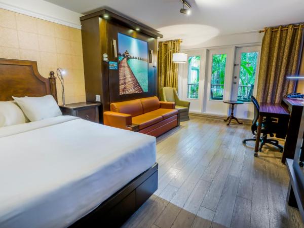 LHotelQuébec : photo 2 de la chambre chambre avec 2 lits queen-size - vue sur jardin