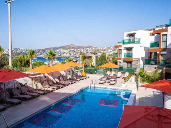 Palm Hills Bodrum Hotel : photo 8 de la chambre chambre lit king-size - vue sur jardin