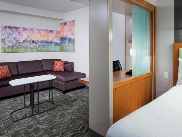 SpringHill Suites by Marriott Salt Lake City Airport : photo 2 de la chambre studio lit queen-size avec canapé-lit