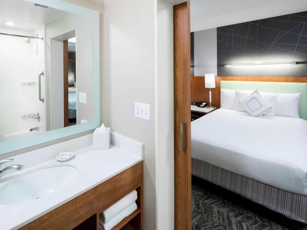 SpringHill Suites by Marriott Salt Lake City Airport : photo 5 de la chambre studio lit queen-size avec canapé-lit