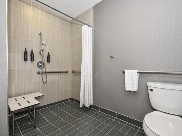 Aloft Charlotte City Center : photo 1 de la chambre chambre lit king-size avec douche accessible en fauteuil roulant - adaptée aux personnes à mobilité réduite