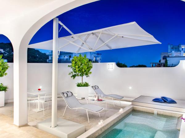 Pazziella Garden & Suites : photo 1 de la chambre chambre double avec terrasse et piscine