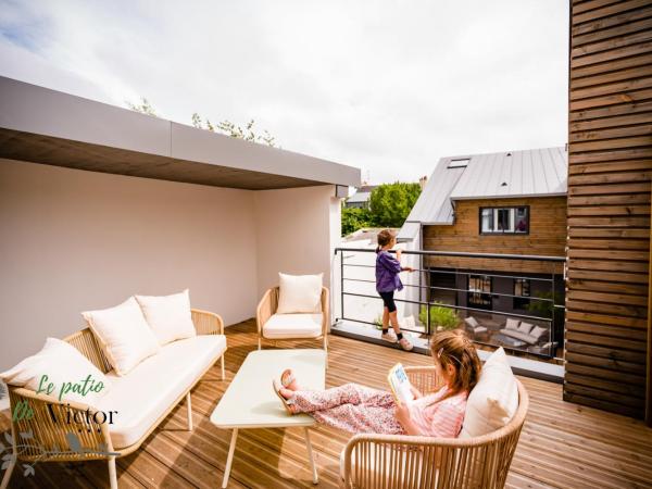 Hôtel Le Patio de Victor, Lorient : photo 6 de la chambre chambre familiale avec terrasse