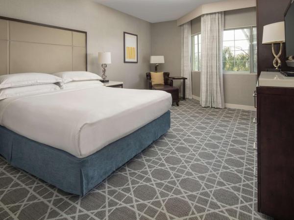 Hilton San Diego/Del Mar : photo 1 de la chambre chambre lit king-size avec douche accessible en fauteuil roulant - adaptée aux personnes à mobilité réduite
