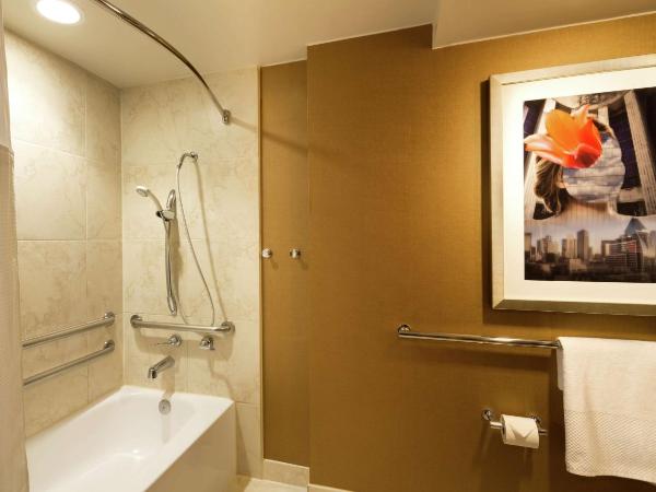 DoubleTree by Hilton Hotel Dallas Campbell Centre : photo 4 de la chambre chambre lit queen-size avec douche accessible en fauteuil roulant - adaptée aux personnes à mobilité réduite/non-fumeurs