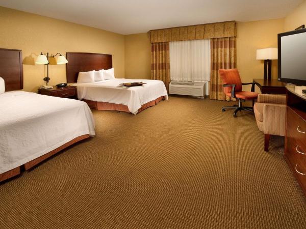 Hampton Inn and Suites San Antonio Airport : photo 1 de la chambre chambre double avec 2 lits queen-size et baignoire - accessible aux personnes à mobilité réduite