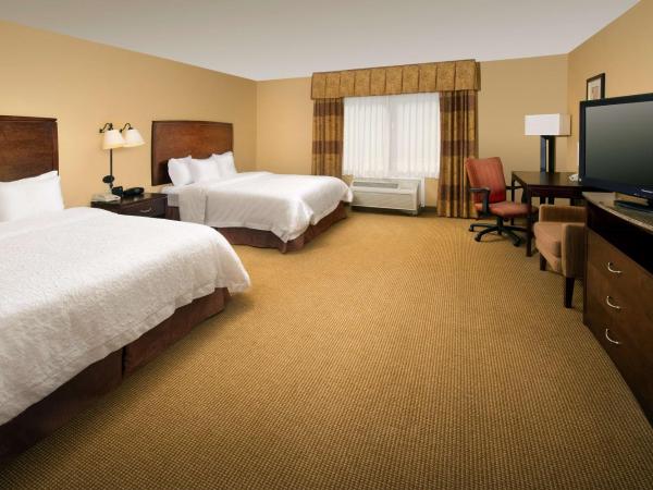 Hampton Inn and Suites San Antonio Airport : photo 2 de la chambre chambre double avec 2 lits queen-size et baignoire - accessible aux personnes à mobilité réduite