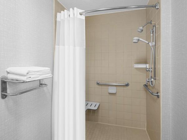 Hampton Inn Phoenix - Biltmore : photo 4 de la chambre chambre avec 2 lits queen-size et douche accessible en fauteuil roulant - accessible aux personnes à mobilité réduite - non-fumeurs