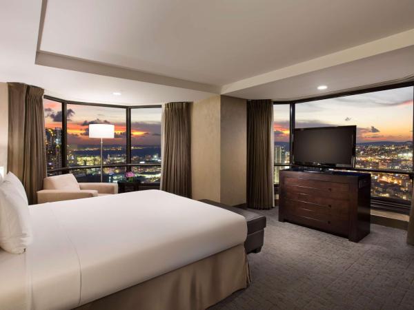 Hilton Parc 55 San Francisco Union Square : photo 3 de la chambre suite lit king-size - vue sur coucher de soleil
