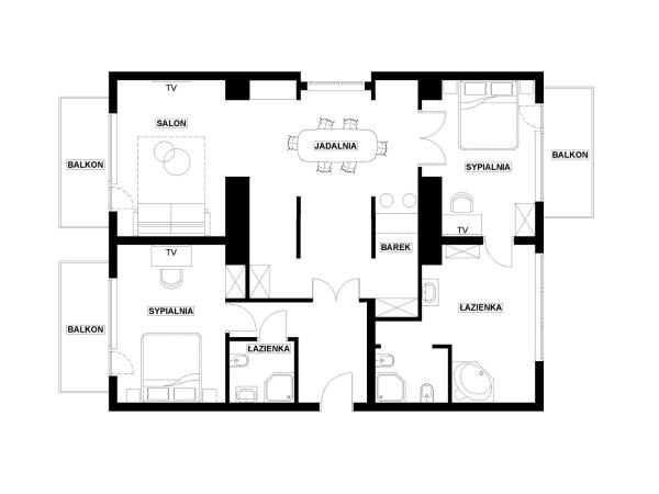 Apartament Senator 115m2 : photo 1 de la chambre appartement 2 chambres