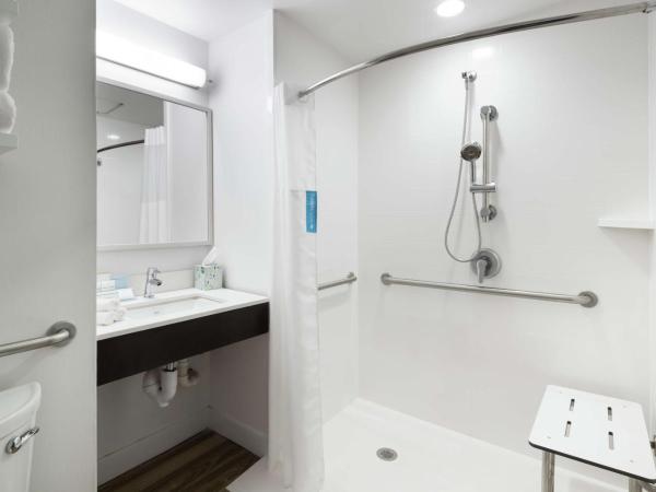 Hampton Inn & Suites Atlanta-Downtown : photo 4 de la chambre suite lit king-size pour personnes à mobilité réduite avec douche accessible en fauteuil roulant - non-fumeurs