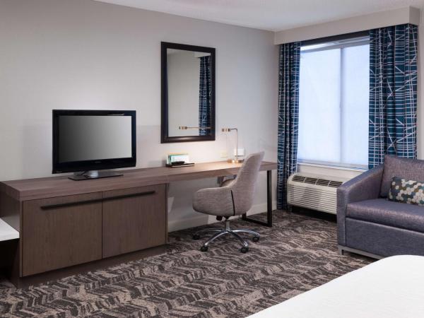 Hilton Garden Inn Savannah Airport : photo 3 de la chambre chambre lit king-size avec douche accessible en fauteuil roulant - adaptée aux personnes à mobilité réduite