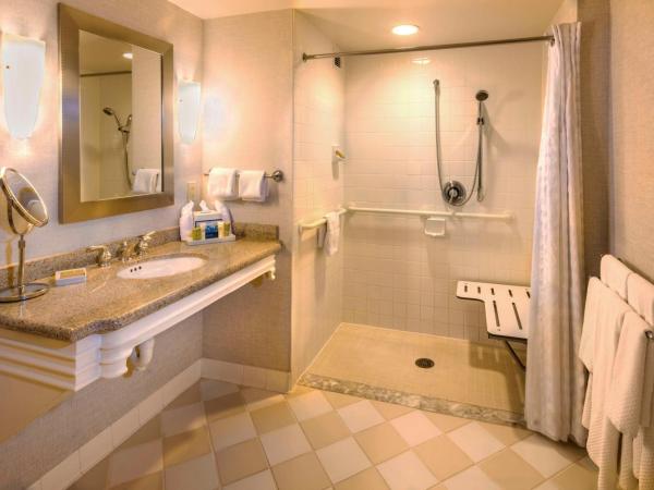 Hilton Philadelphia at Penn's Landing : photo 5 de la chambre chambre lit king-size avec baignoire - accessible aux personnes à mobilité réduite et adaptée aux personnes malentendantes