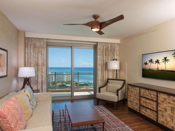 Hilton Grand Vacation Club The Grand Islander Waikiki Honolulu : photo 2 de la chambre suite 1 chambre de luxe avec 2 lits doubles - vue sur océan